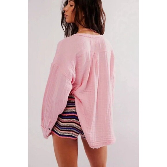 Free People We The Free Easy Sunday Pullover Shirt Tunic Top Oversized S 278321 - Picture 2 of 9